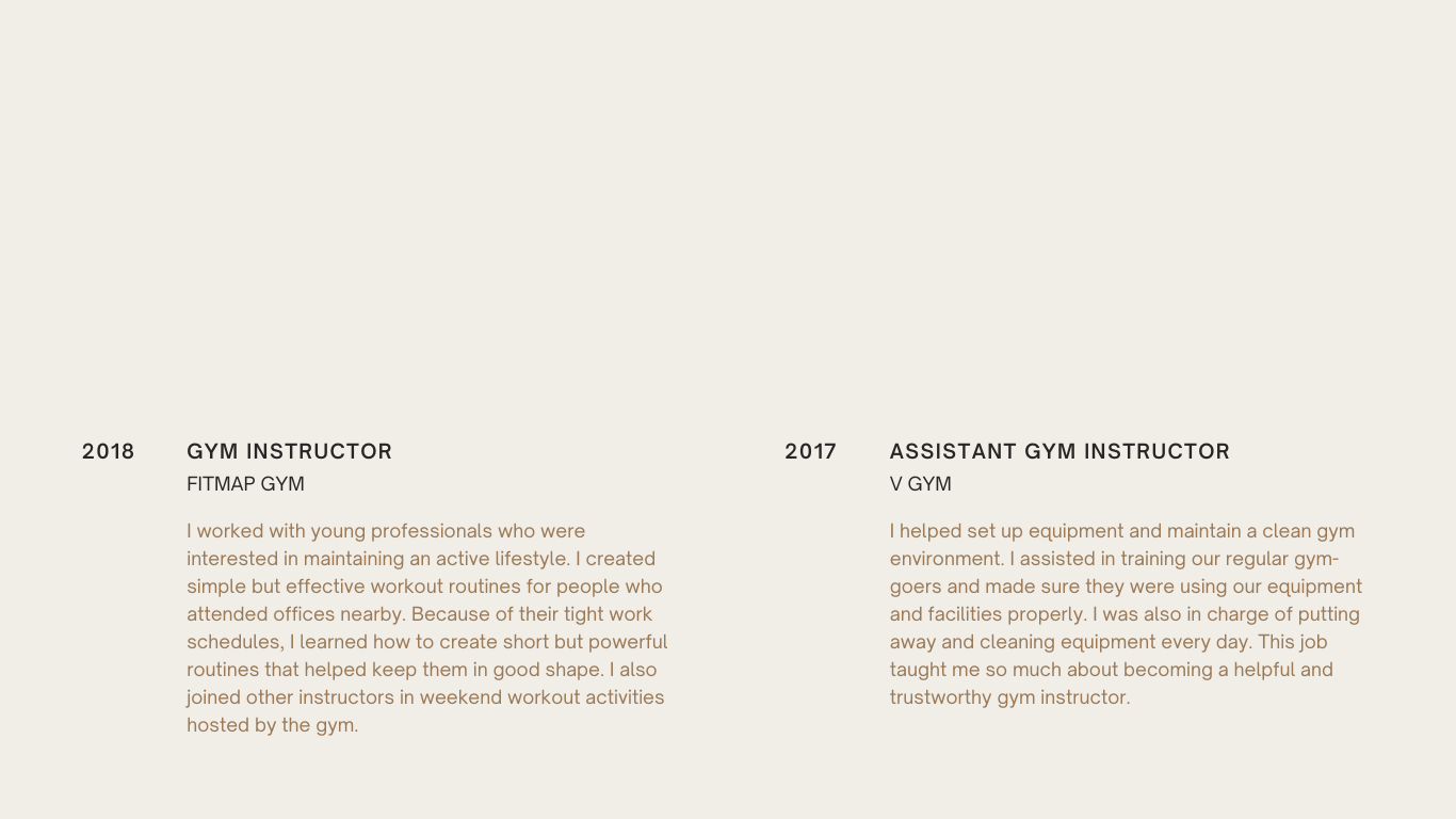 Experience Continuation